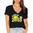 Class Of 2018 Shirts Graduation Senior Tennis Shirt Women's Jersey Short Sleeve Deep V-Neck Tshirt