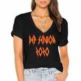 Class Of 2020 Senior 80s And 90s Rock Style Graduation Women's Jersey Short Sleeve Deep V-Neck Tshirt