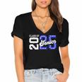 Class Of 2025 Senior 2025 Back To School Graduation Party Women's Jersey Short Sleeve Deep V-Neck Tshirt