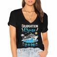 Class Of 2026 Graduation Cruise Senior Graduates Vacation Women's Jersey Short Sleeve Deep V-Neck Tshirt