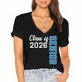 Class Of 2026 Senior Shirt Graduation 2026 Women's Jersey Short Sleeve Deep V-Neck Tshirt