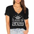Class Of 2029 Grow With Me Graduation Back To School Women's Jersey Short Sleeve Deep V-Neck Tshirt