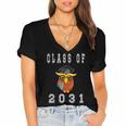 Class Of 2031 Graduation First Day Of SchoolShirt Women's Jersey Short Sleeve Deep V-Neck Tshirt