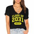 Class Of 2031 Shirts For Kindergarten Photo To Graduation Women's Jersey Short Sleeve Deep V-Neck Tshirt