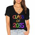 Class Of 2035 Grow With Me Kindergarten Graduation Women's Jersey Short Sleeve Deep V-Neck Tshirt
