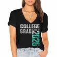 College Grad Class Of 2026 Graduation Women's Jersey Short Sleeve Deep V-Neck Tshirt