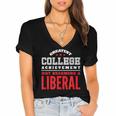 College Graduation For Conservatives Women's Jersey Short Sleeve Deep V-Neck Tshirt