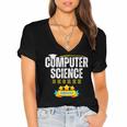 Computer Science Degree Graduation Senior Celebration Grad Women's Jersey Short Sleeve Deep V-Neck Tshirt
