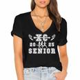 Cross Country Senior Night Senior 2025 Graduation Party 1 Women's Jersey Short Sleeve Deep V-Neck Tshirt