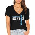 Cross Country Senior Night XC Senior 2026 Graduation 50 Women's Jersey Short Sleeve Deep V-Neck Tshirt