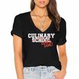 Culinary School Graduation Class Of 2018 Women's Jersey Short Sleeve Deep V-Neck Tshirt