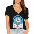 Cute Introvert Shy Teen Anti-Social Inner Strength Women's Jersey Short Sleeve Deep V-Neck Tshirt