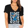 Dabbing Graduation Class Of 2018Shirt Unicorn Dab Women's Jersey Short Sleeve Deep V-Neck Tshirt