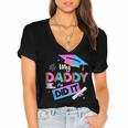 My Daddy Did It Tee Graduation Graduated Dad Proud Children Women's Jersey Short Sleeve Deep V-Neck Tshirt