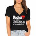 Doctor For Medical Med Student Graduation Women's Jersey Short Sleeve Deep V-Neck Tshirt