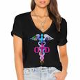 Doctor Of Occupational Therapy OTD Caduceus Graduation Women's Jersey Short Sleeve Deep V-Neck Tshirt