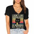 I Don't Like Morning People Introvert Introverted Antisocial Women's Jersey Short Sleeve Deep V-Neck Tshirt I Don't Like Morning People Introvert Introverted Antisocial Women's Jersey Short Sleeve Deep V-Neck Tshirt