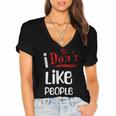 I Don't Like People Introvert Small Women's Jersey Short Sleeve Deep V-Neck Tshirt I Don't Like People Introvert Small Women's Jersey Short Sleeve Deep V-Neck Tshirt