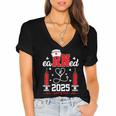 Earned It 2025 For Nurse Graduation Or RN LPN Class Of 2025 Women's Jersey Short Sleeve Deep V-Neck Tshirt