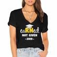 Earned Not Given Shirt RN Nurses Graduation 2019 Her Women's Jersey Short Sleeve Deep V-Neck Tshirt