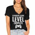 Elementary School Level Complete Gamer Graduate Graduation Women's Jersey Short Sleeve Deep V-Neck Tshirt