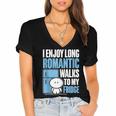 I Enjoy Long Romantic Walks To My Fridge Introvert Women's Jersey Short Sleeve Deep V-Neck Tshirt I Enjoy Long Romantic Walks To My Fridge Introvert Women's Jersey Short Sleeve Deep V-Neck Tshirt