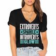 Extroverts Sparkle Introverts Glow Introvert Women's Jersey Short Sleeve Deep V-Neck Tshirt Extroverts Sparkle Introverts Glow Introvert Women's Jersey Short Sleeve Deep V-Neck Tshirt