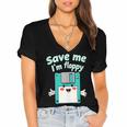 Floppy Disk Retro Tech Nostalgia Old School Computing Humor Women's Jersey Short Sleeve Deep V-Neck Tshirt Floppy Disk Retro Tech Nostalgia Old School Computing Humor Women's Jersey Short Sleeve Deep V-Neck Tshirt