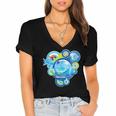 Frutiger Aero Metro Abstract Maximalism 2000s Nostalgia Women's Jersey Short Sleeve Deep V-Neck Tshirt Frutiger Aero Metro Abstract Maximalism 2000s Nostalgia Women's Jersey Short Sleeve Deep V-Neck Tshirt