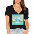 Frutiger Aero Y2k Aesthetic Palm Trees Cyber Beach World Women's Jersey Short Sleeve Deep V-Neck Tshirt Frutiger Aero Y2k Aesthetic Palm Trees Cyber Beach World Women's Jersey Short Sleeve Deep V-Neck Tshirt