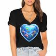 Frutiger Aero Y2K Heart Women's Jersey Short Sleeve Deep V-Neck Tshirt