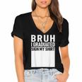Funny College School Graduation 2025 I Graduated Sign My Women's Jersey Short Sleeve Deep V-Neck Tshirt