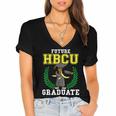 Future HBCU Graduation Shirt College Flossing Girl Tee Women's Jersey Short Sleeve Deep V-Neck Tshirt