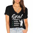 Goal Digger Diploma Master s Bachelor s Master Graduation Women's Jersey Short Sleeve Deep V-Neck Tshirt