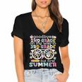 Goodbye 2nd Grade Graduation To 3rd Grade But First Summer Women's Jersey Short Sleeve Deep V-Neck Tshirt