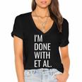Grad Student Dissertation Thesis PhD Graduation Women's Jersey Short Sleeve Deep V-Neck Tshirt