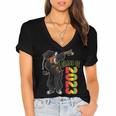 Grads Senior Class Of 2023 Graduation Decoration Stole Women's Jersey Short Sleeve Deep V-Neck Tshirt