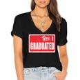 Graduate Class Of 2025 Senior Graduation End Of School Year Women's Jersey Short Sleeve Deep V-Neck Tshirt
