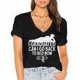 I Graduated Can I Go Back To Bed Now Graduation Men Women's Jersey Short Sleeve Deep V-Neck Tshirt