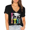 I Did It Graduation 2026 Graduate Class Of 2025 Senior 26 Women's Jersey Short Sleeve Deep V-Neck Tshirt