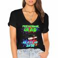Graduation Class 2018 Cap Gown Shirt Preschool Graduate Women's Jersey Short Sleeve Deep V-Neck Tshirt
