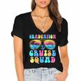 Graduation Cruise Squad Class Of 2025 Vacation Family Grad Women's Jersey Short Sleeve Deep V-Neck Tshirt