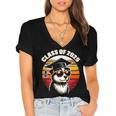 Graduation Day 2025 Graduate Class School Degree College Dog Women's Jersey Short Sleeve Deep V-Neck Tshirt