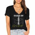 Graduation Decorations 2026 Class Of 2026 Graduate Women's Jersey Short Sleeve Deep V-Neck Tshirt