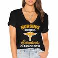 Graduation Shirt Nursing School Survivor Class Of 2018 Tee Women's Jersey Short Sleeve Deep V-Neck Tshirt
