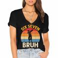 Graduation Six Seven Bruh Dabbing 67 Meme 6 7 Boys Kids Women's Jersey Short Sleeve Deep V-Neck Tshirt