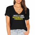 Graduation Student Grad School Class Senior Cute Women's Jersey Short Sleeve Deep V-Neck Tshirt