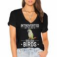 Green Cheek Conure Introvert Parrot Bird Conure Women's Jersey Short Sleeve Deep V-Neck Tshirt