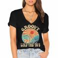 Groovy Like The 70s Aesthetic Nostalgia 1970's Retro Women's Jersey Short Sleeve Deep V-Neck Tshirt Groovy Like The 70s Aesthetic Nostalgia 1970's Retro Women's Jersey Short Sleeve Deep V-Neck Tshirt