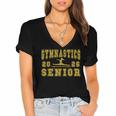 Gymnastics Senior Night Gymnastics Senior 2026 Graduation 25 Women's Jersey Short Sleeve Deep V-Neck Tshirt